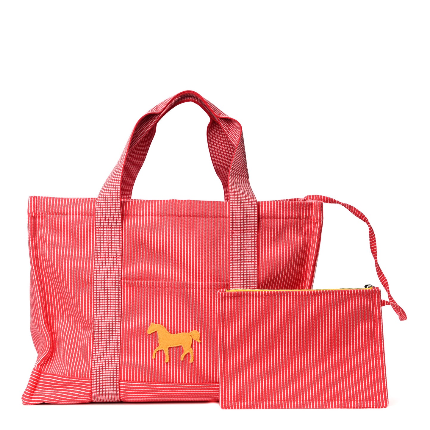 Cotton Canvas Wool Cavalcolor Nappy Tote Bag