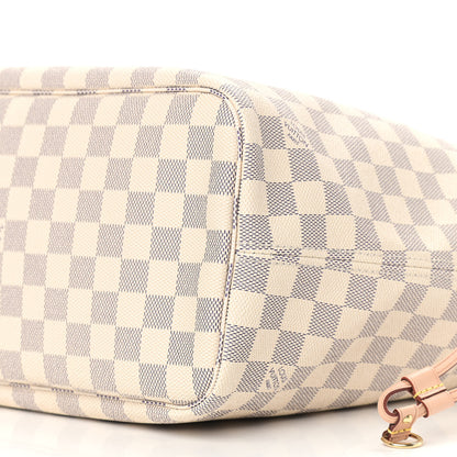 Louis Vuitton Damier Azur Neo Neverfull MM Rose Ballerine 10 of 10