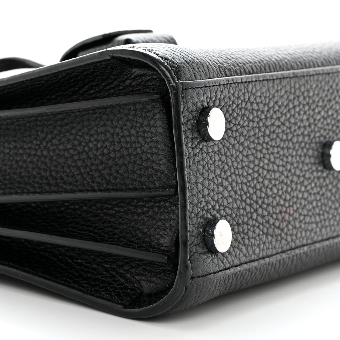 Grained Calfskin Nano Sac De Jour Black