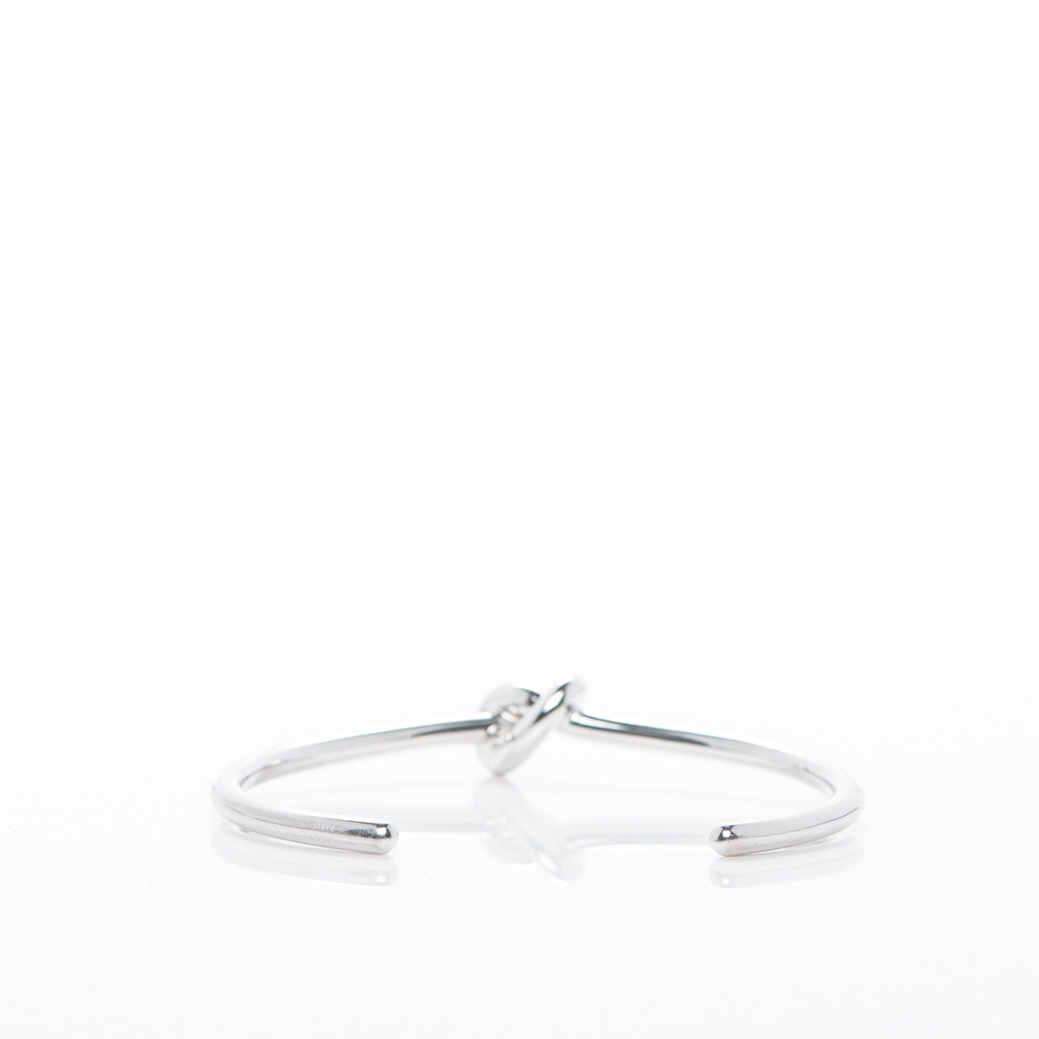 Celine Extra Thin Knot Bracelet Large Silver 3 of 4