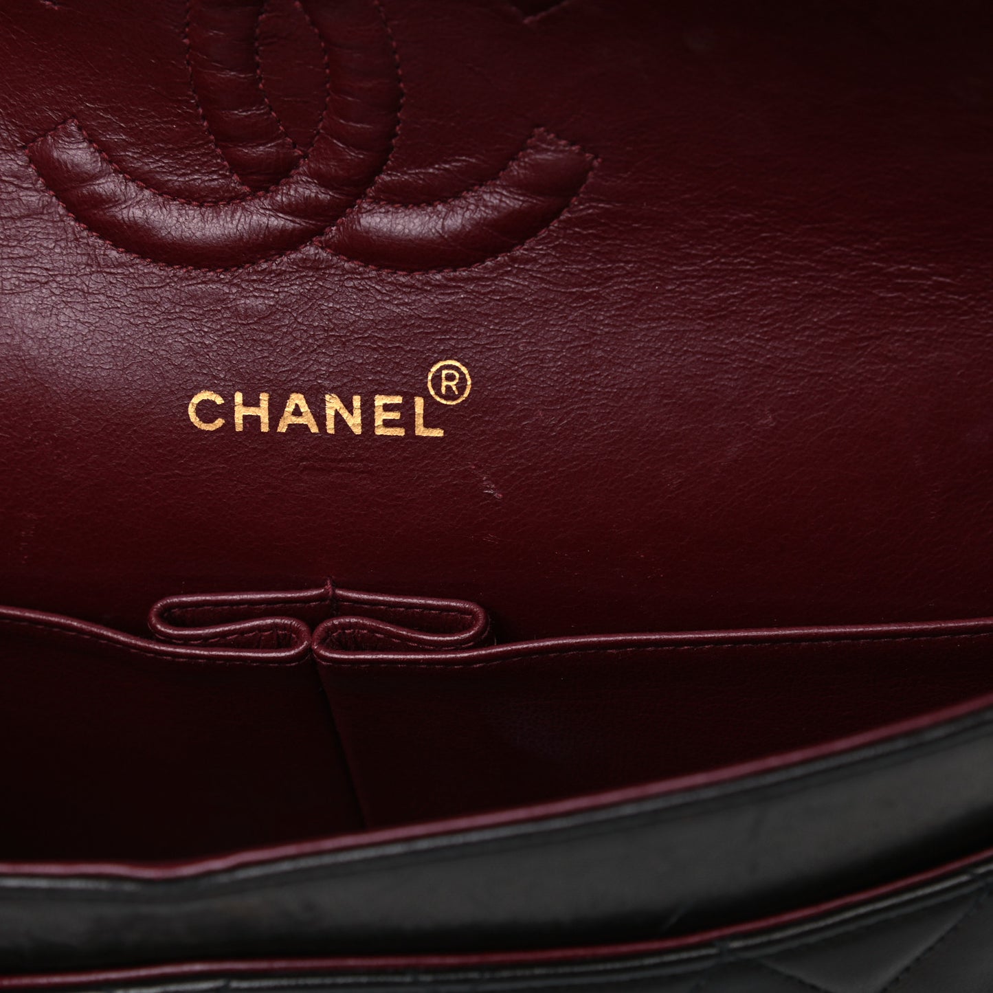 Lambskin Quilted Medium Double Flap Brown