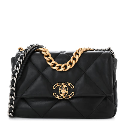 Chanel Lambskin Quilted Medium Chanel 19 Flap Black 1 of 11