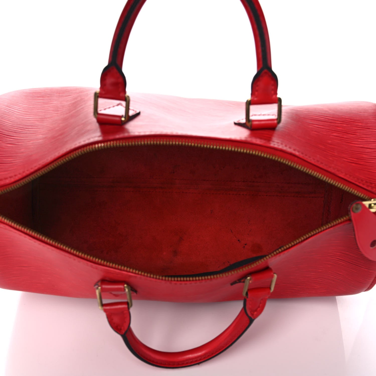 Louis Vuitton Epi Speedy 35 Castillan Red 4 of 13