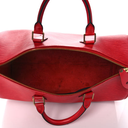 Louis Vuitton Epi Speedy 35 Castillan Red 4 of 13