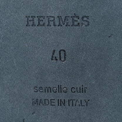 Hermes Denim Canvas Oran Sandals 40 Bleu Brut 6 of 9