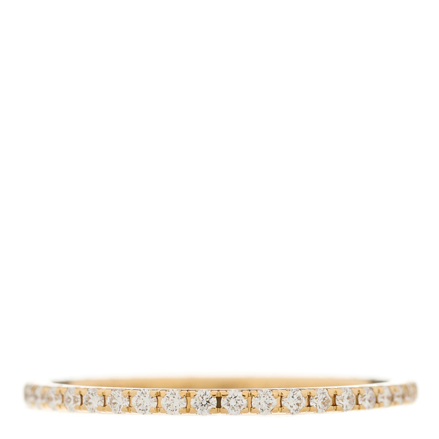 18K Yellow Gold Diamond 1.25mm Felicite Wedding Band Ring 51 5.75