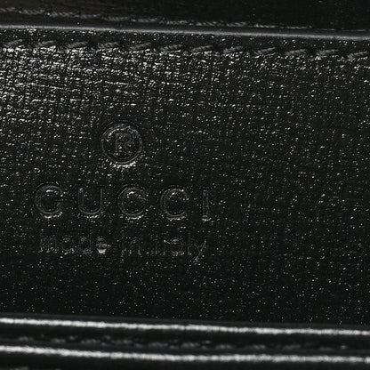 Gucci Glazed Textured Calfskin Mini Horsebit 1955 Top Handle Flap Bag Black 6 of 10