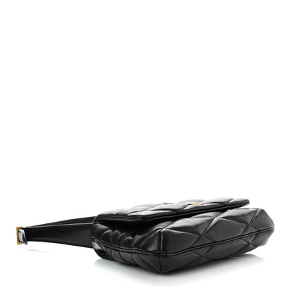 Saint Laurent Lambskin Quilted Le 57 Diamond Shoulder Bag Black 4 of 10