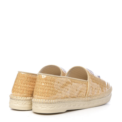Chanel PVC Straw CC Espadrilles 42 Beige 4 of 11