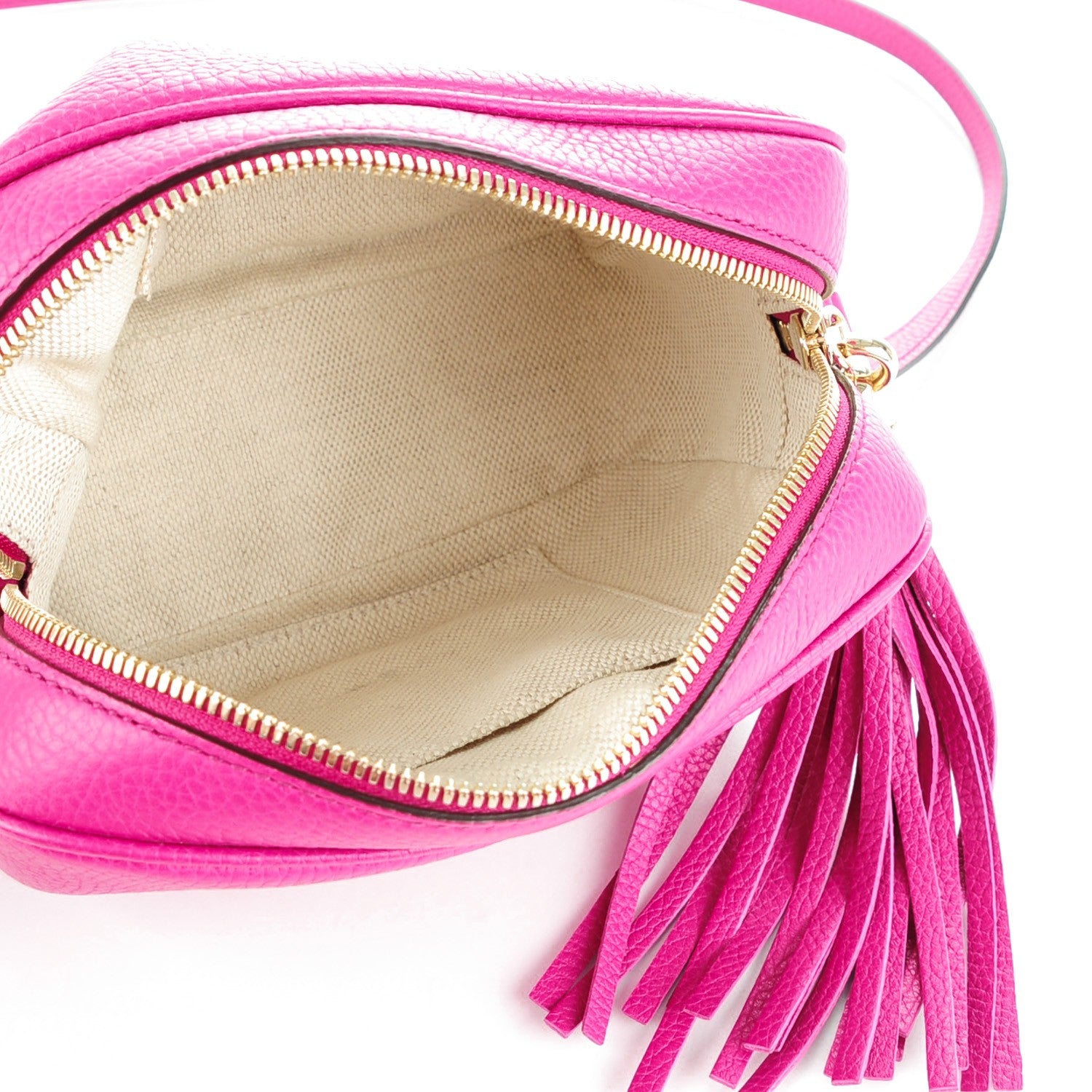 Gucci Cellarius Calfskin Small Soho Disco Bag Bright Bouganville 5 of 7