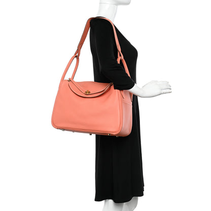 Hermes Taurillon Clemence Lindy 34 Crevette 2 of 10