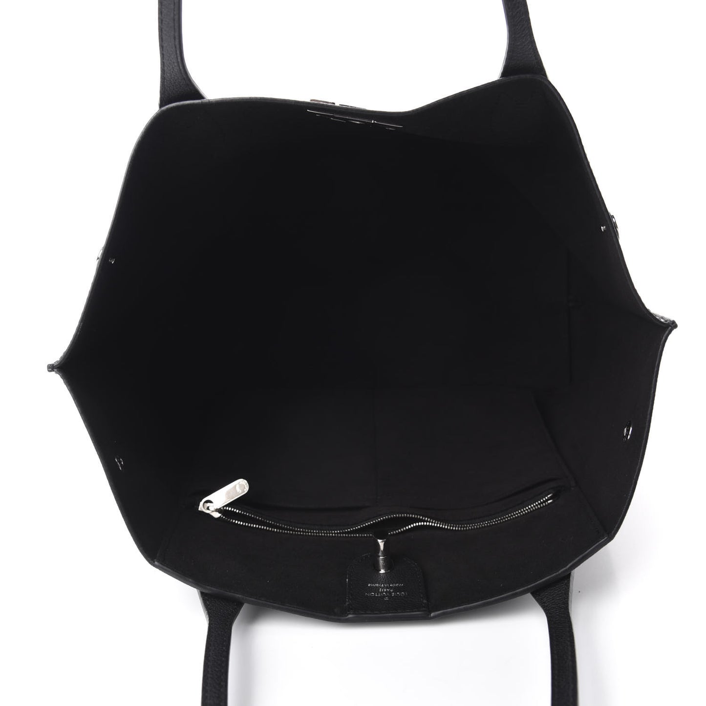 Calfskin Lockme Go Tote Black