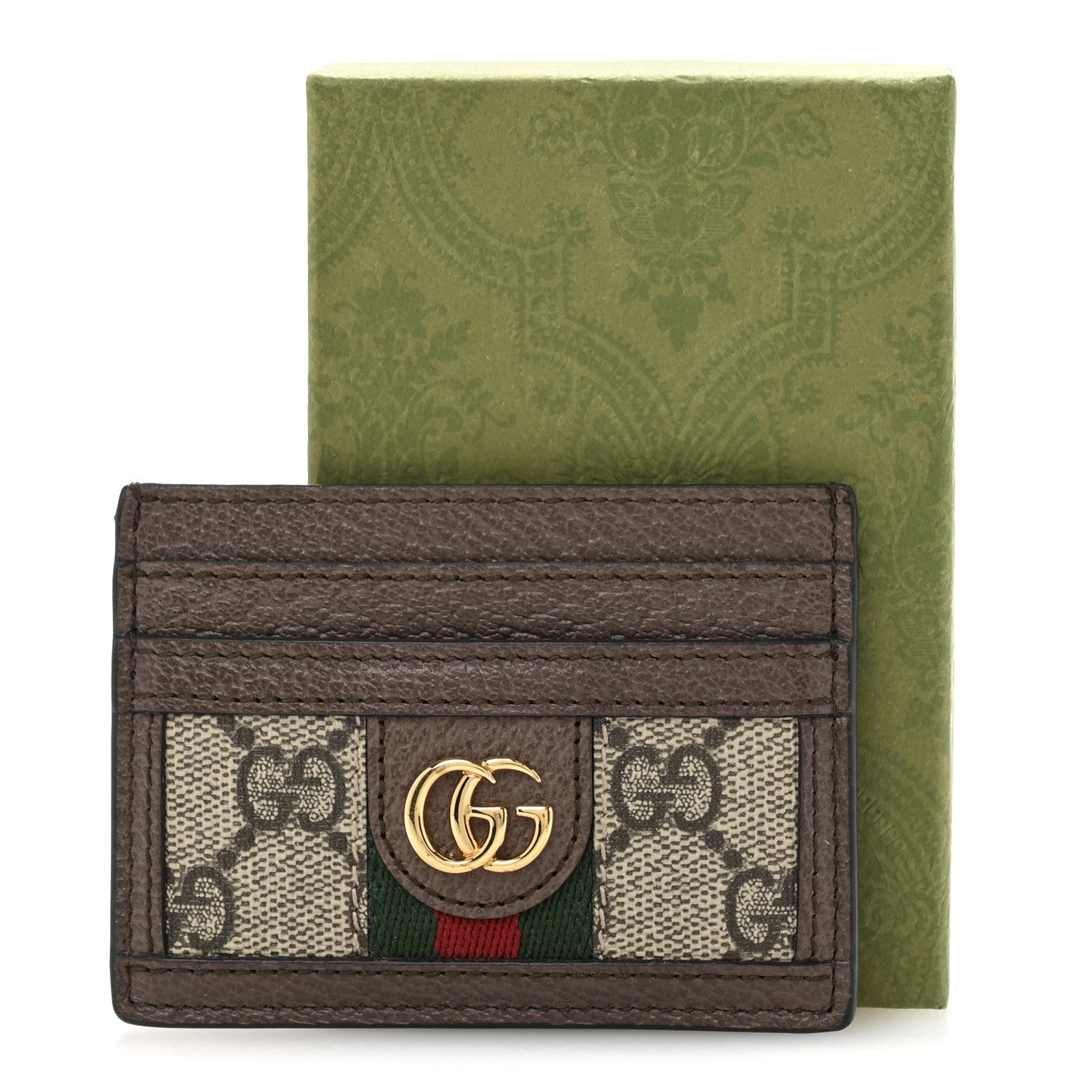 Gucci GG Supreme Monogram Ophidia Card Holder Brown 9 of 9