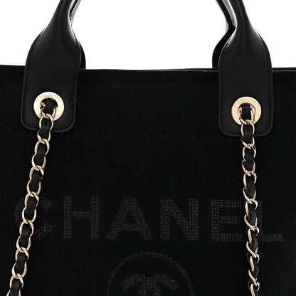 Chanel Mixed Fibers Small Deauville Tote Black 8 of 11