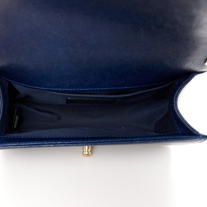 Chanel Caviar Quilted Small Boy Flap Navy 5 of 10