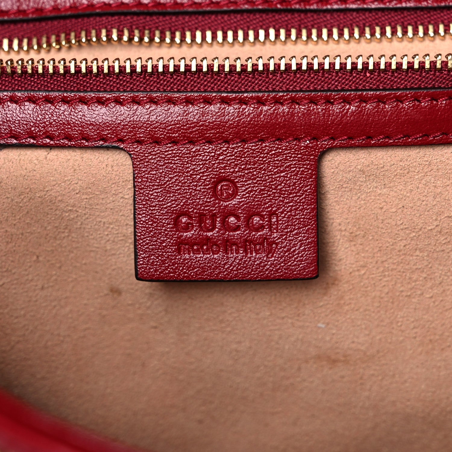 Gucci Monogram Azalea Calfskin Matelasse Diagonal Small GG Marmont Shoulder Bag Beige Ebony New Cherry Red 11 of 29