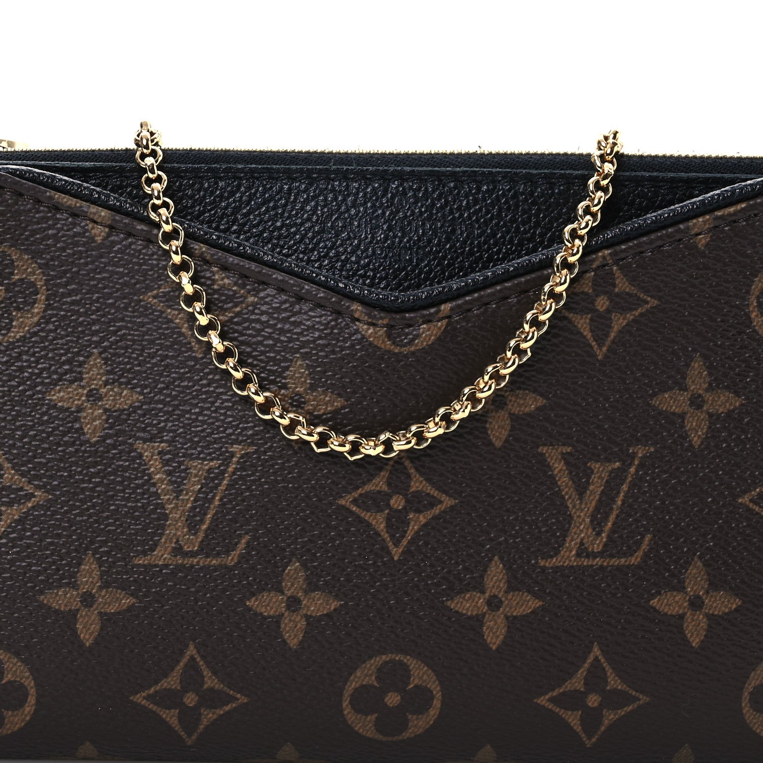 Louis Vuitton Monogram Pallas Clutch Black 9 of 11