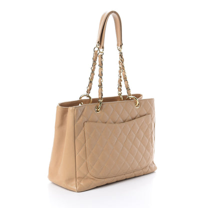 Chanel Caviar Quilted Grand Shopping Tote GST Beige 3 of 15