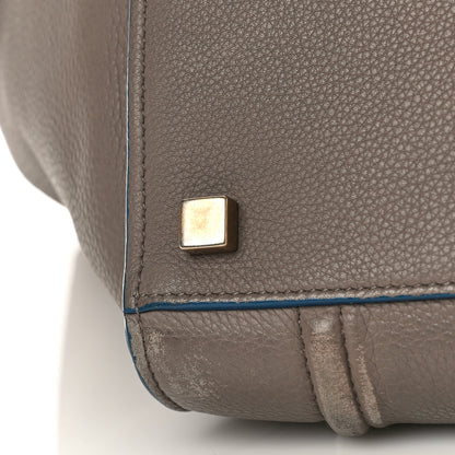 Celine Baby Grained Medium Phantom Luggage Taupe Blue Trim 9 of 14