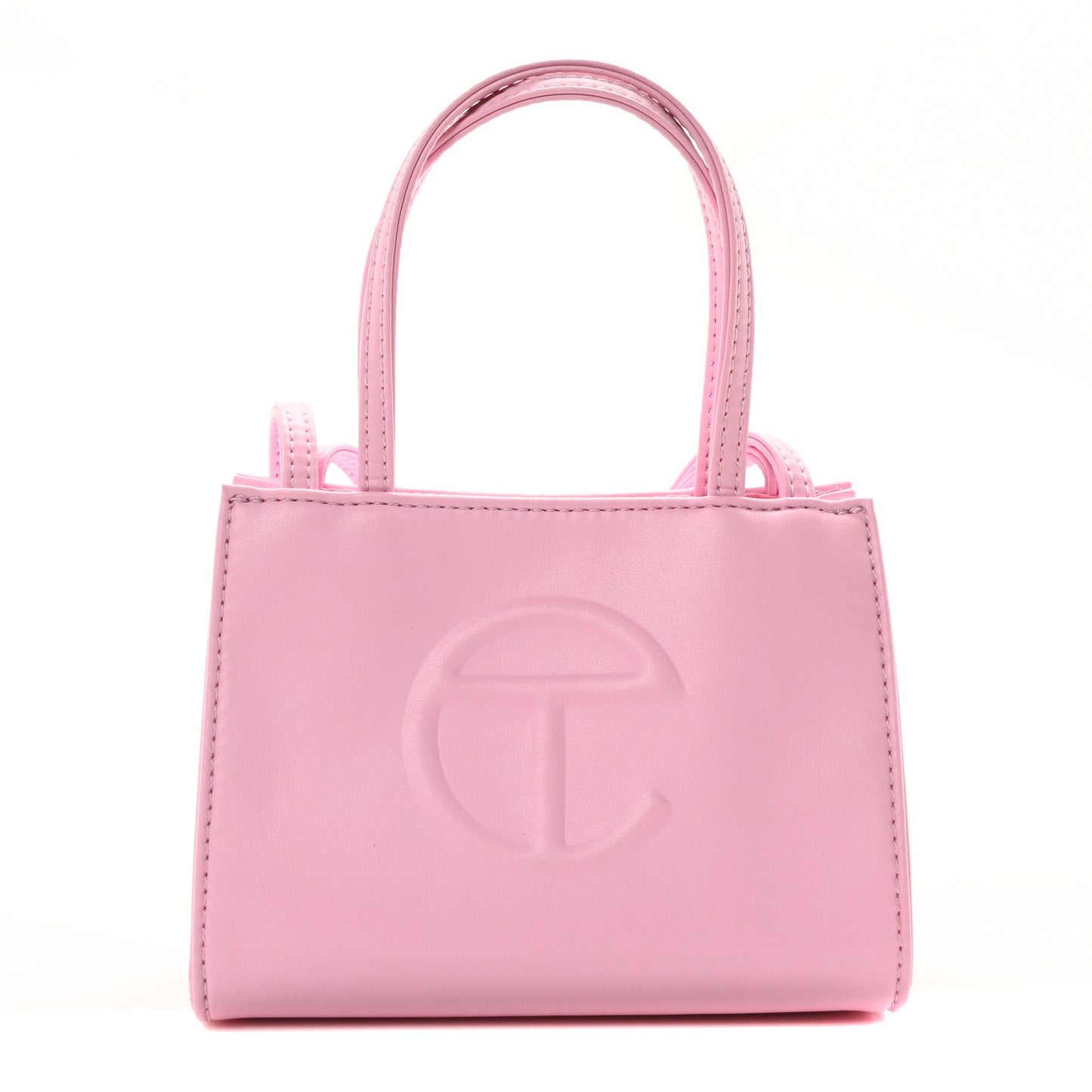 Vegan Leather Small Shopping Bag Bubblegum