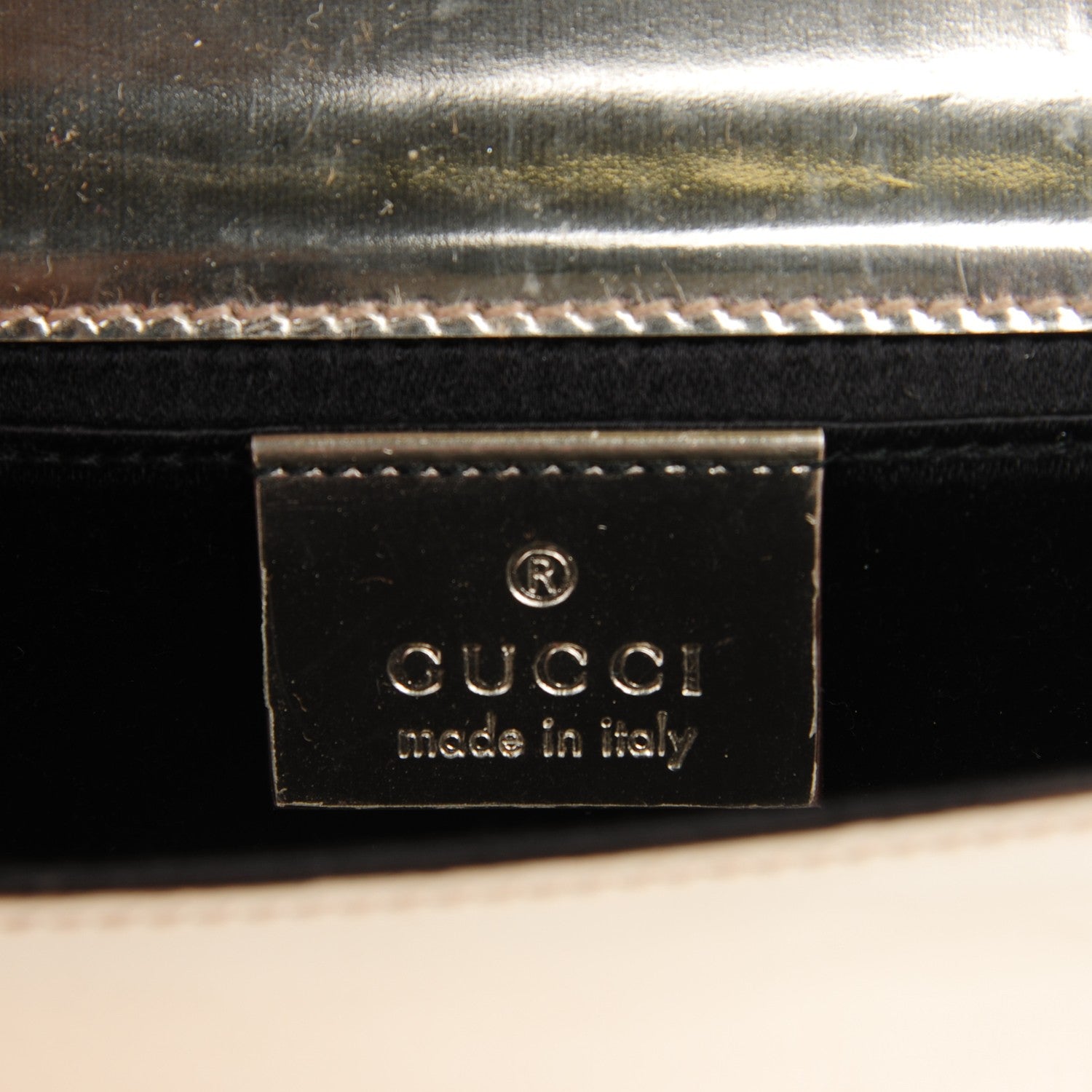 Gucci Metallic Patent Padlock Clutch Gold 6 of 7