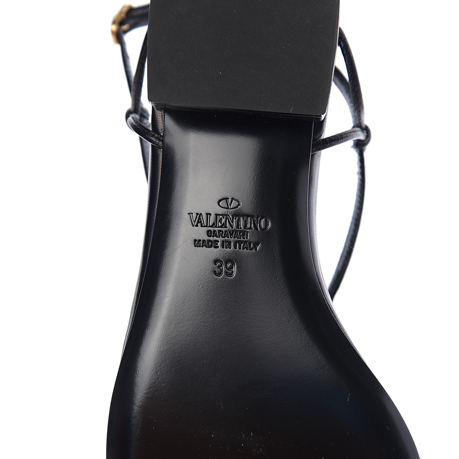 Valentino Garavani Calfskin VLogo Slingback Low Heel Thong Sandals 39 Black 8 of 10