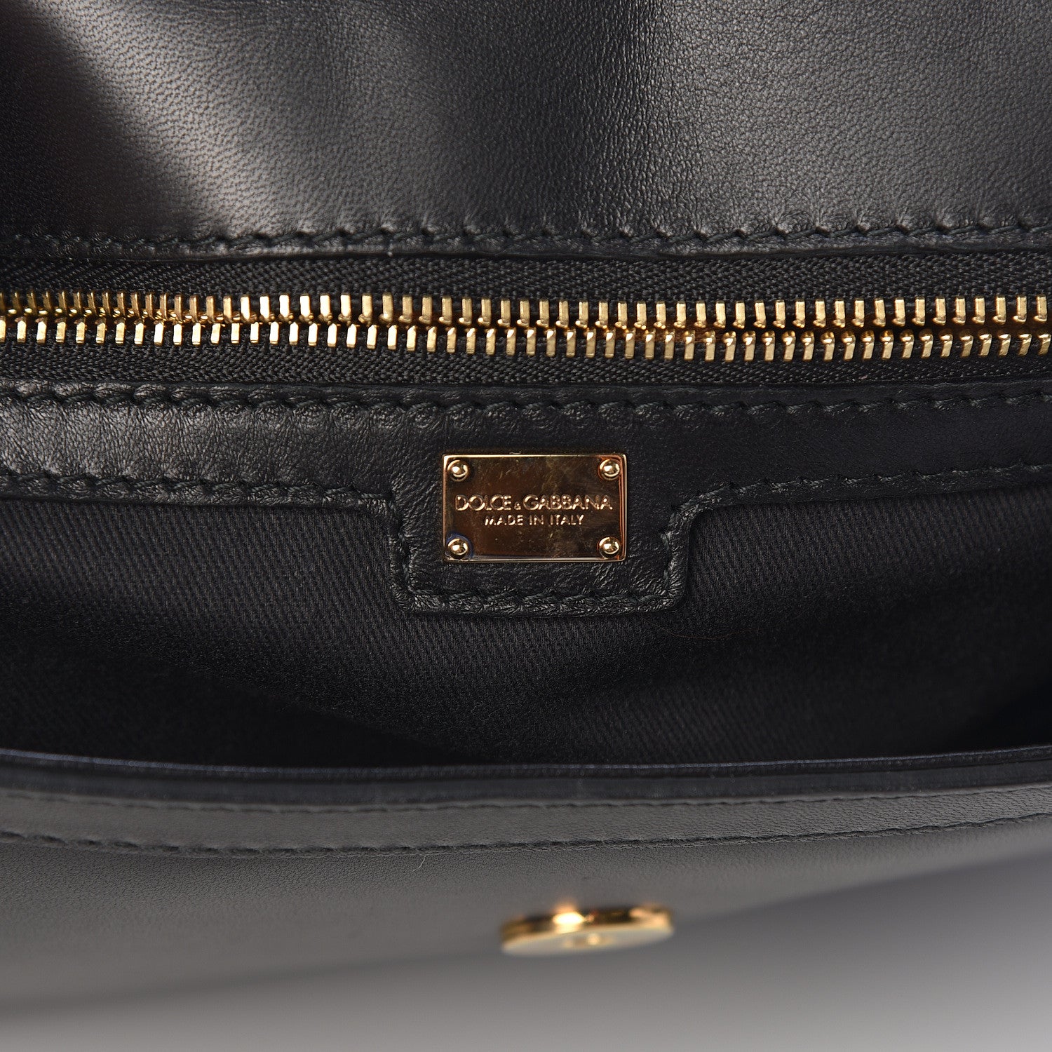 Dolce & Gabbana Lambskin Large Embroidered Laser Cut Miss Sicily Satchel Black 8 of 9