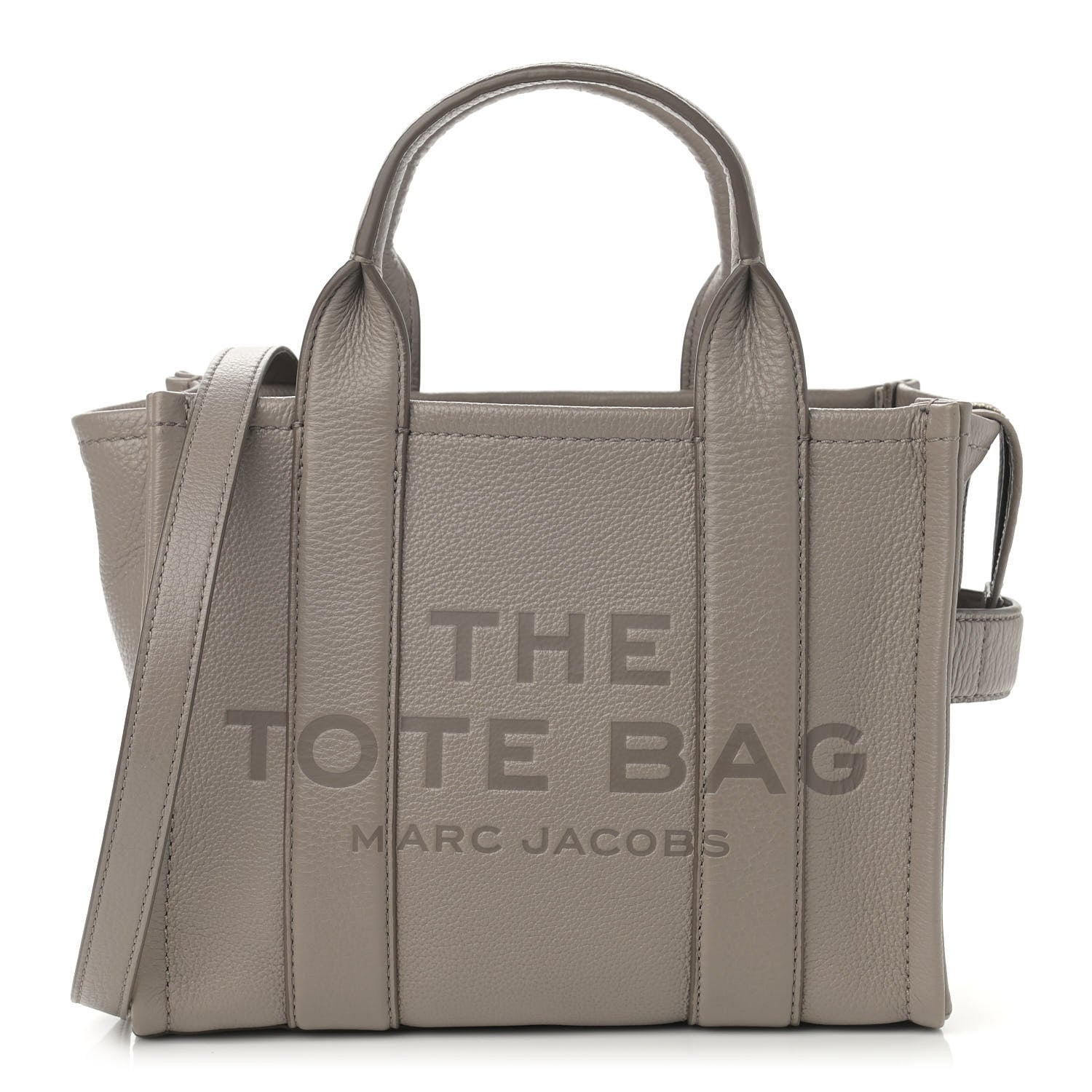 Marc Jacobs Grained Calfskin Small The Tote Bag Taupe 1 of 14