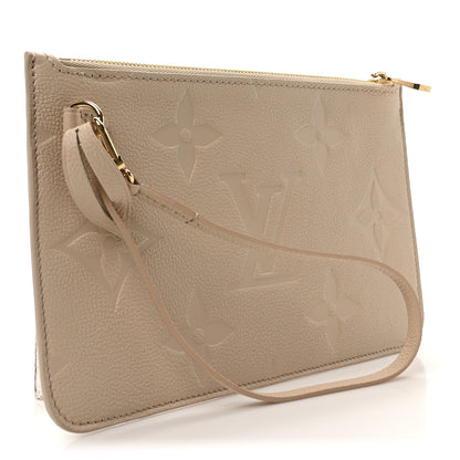 Louis Vuitton Empreinte Monogram Giant Neverfull MM Pochette Cream 3 of 9