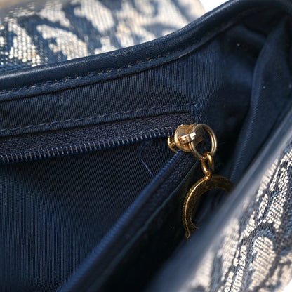 Christian Dior Monogram Saddle Bag Blue 10 of 14