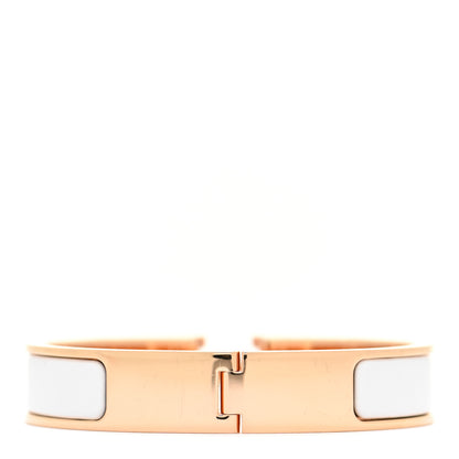 Hermes Enamel Narrow Clic Clac H Bracelet PM White 3 of 6