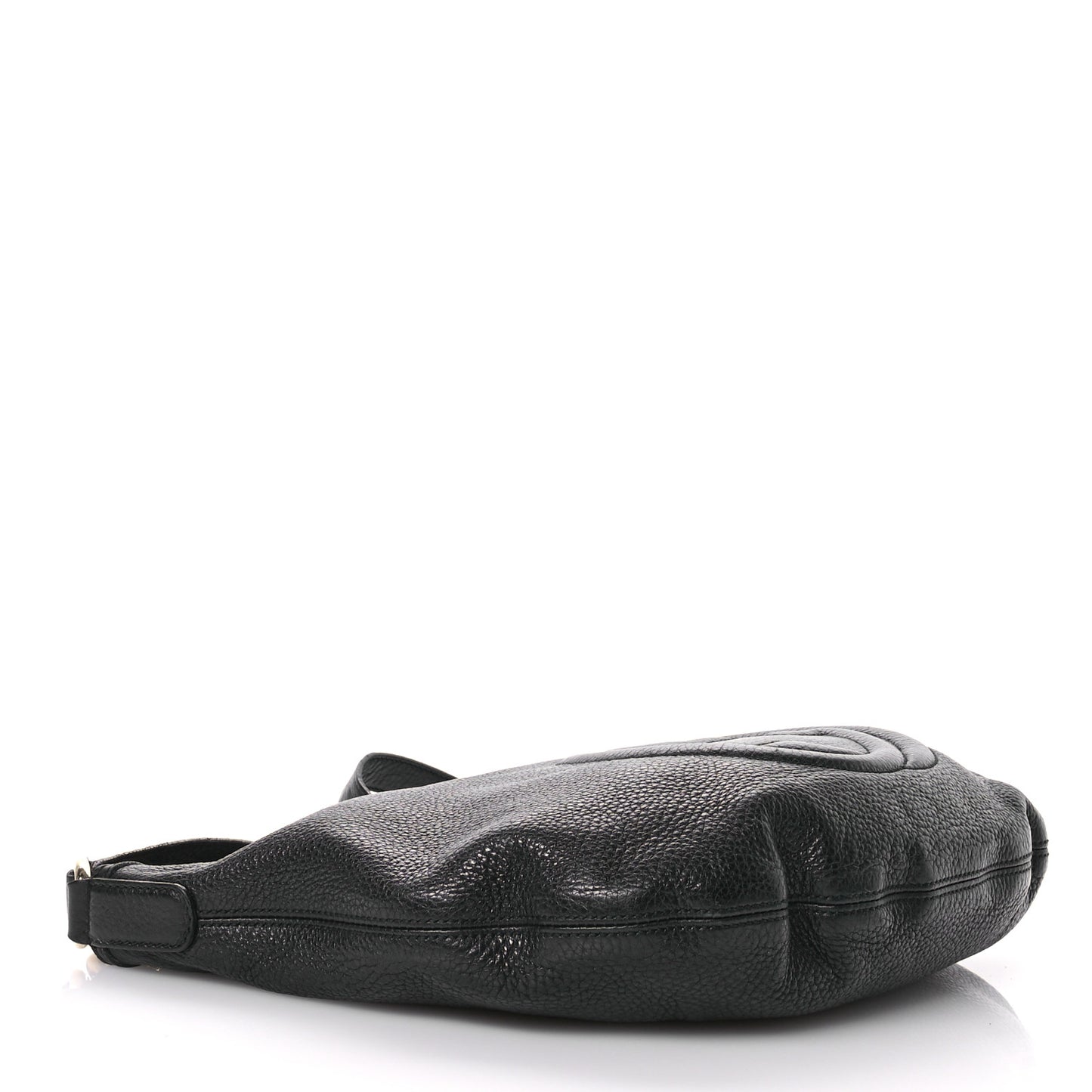 Pebbled Calfskin Medium Soho Hobo Black