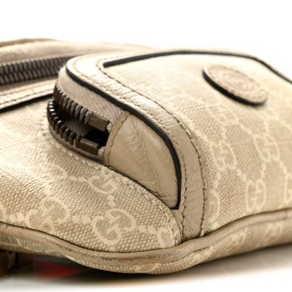 Gucci GG Supreme Monogram Textured Calfskin Web Retro Interlocking G Belt Bag Beige Mystic White Oatmeal 8 of 12