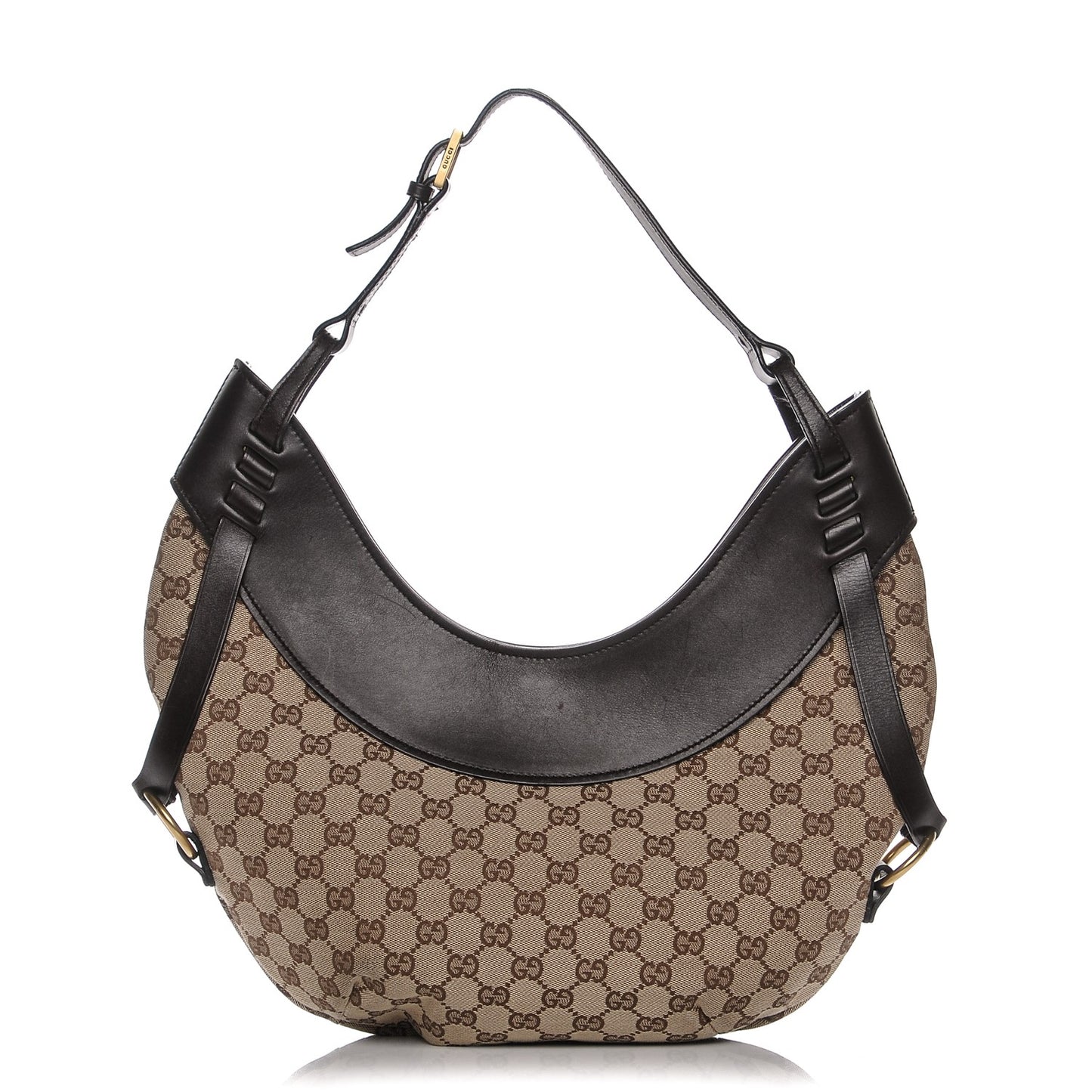 Monogram Half Moon Hobo Dark Brown
