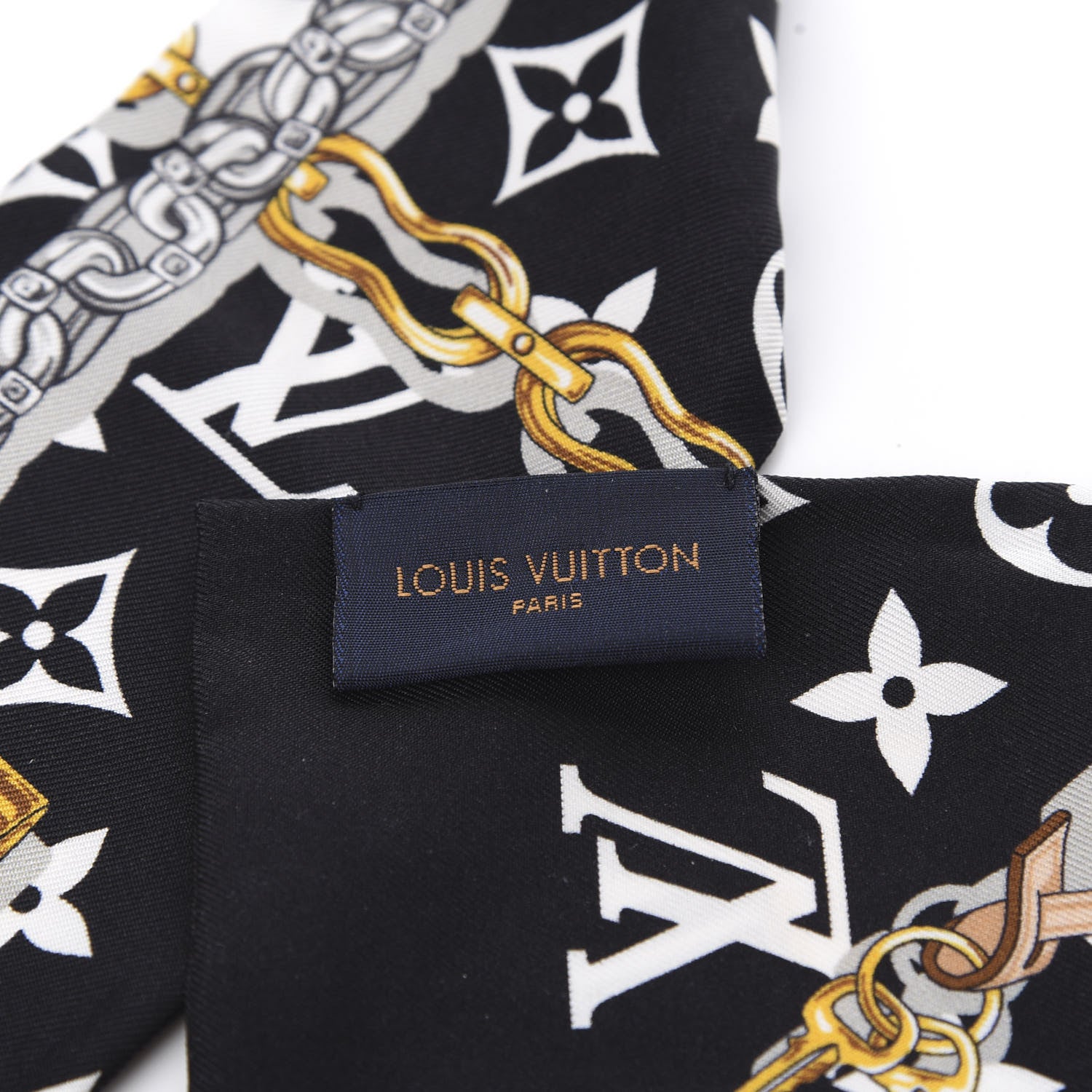 Louis Vuitton Silk Monogram Confidential Bandeau Black 4 of 4