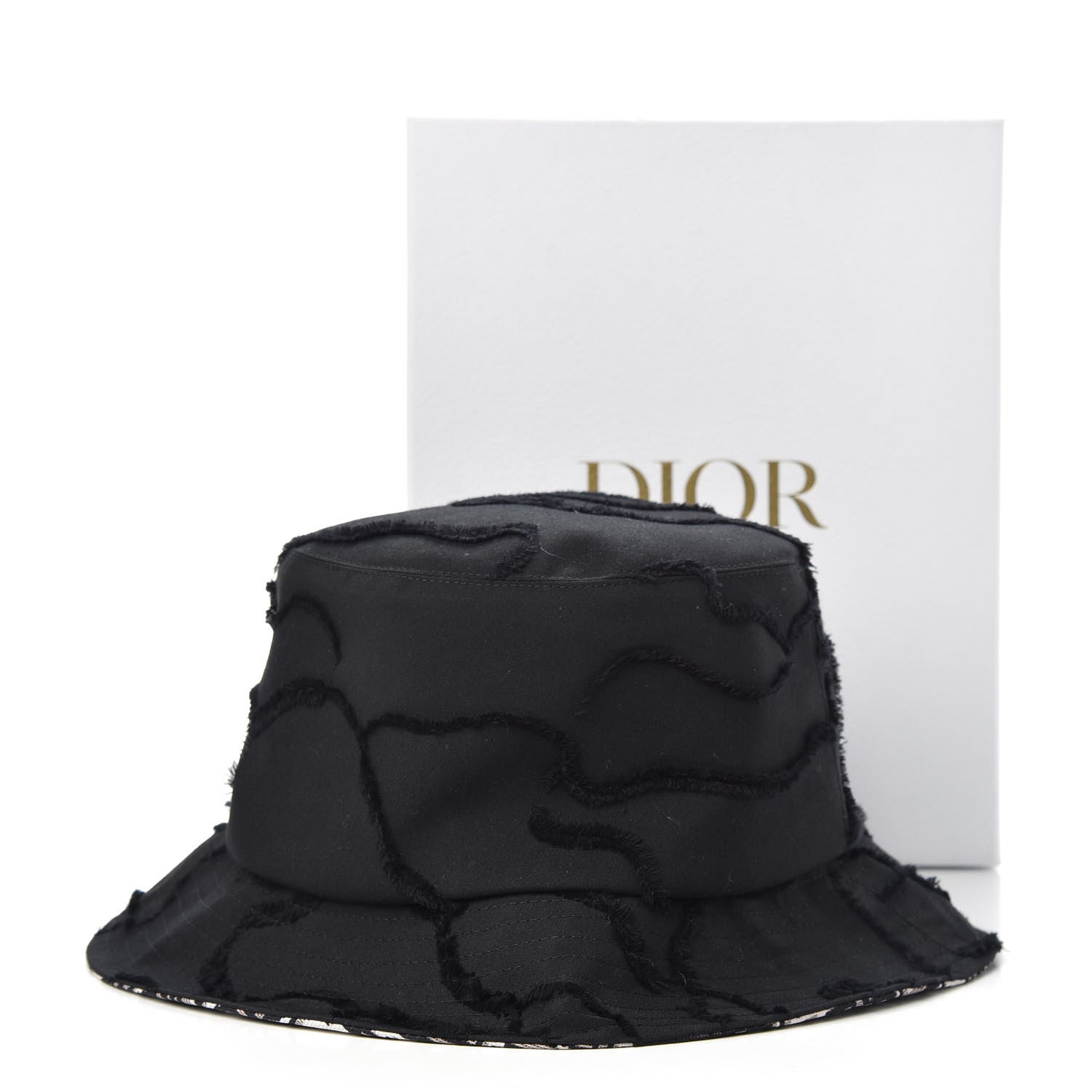 Christian Dior Camouflage Logo Bucket Hat 58 Black 7 of 7
