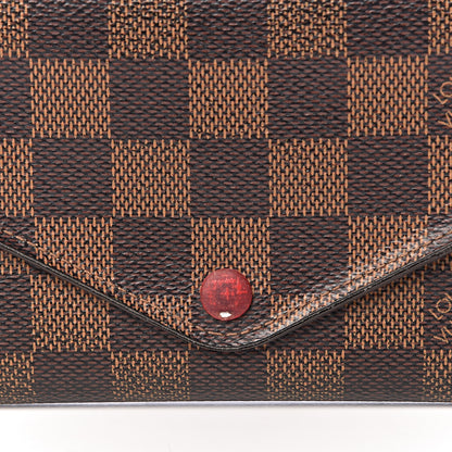 Louis Vuitton Damier Ebene Josephine Wallet Red 8 of 13