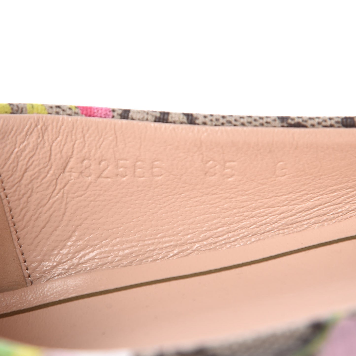 GG Supreme Monogram Blooms Ballet Flats 35 Beige Multicolor Dry Rose