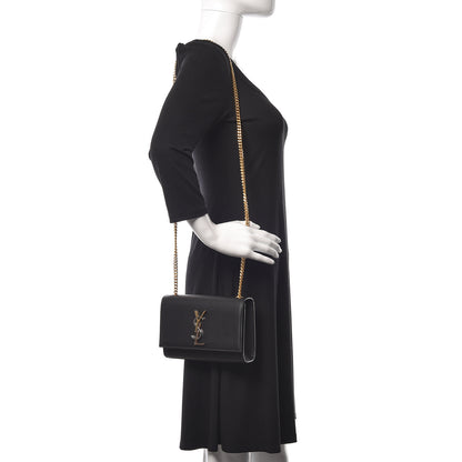 Saint Laurent Calfskin Small Monogram Kate Satchel Black 2 of 9