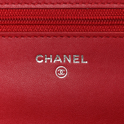 Chanel Caviar Timeless CC Wallet on Chain WOC Red 6 of 11