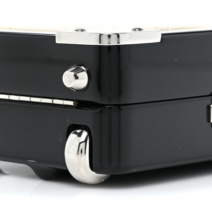 Chanel Plexiglass Lambskin Evening In The Air Mini Trolley Minaudiere Clutch Beige Black 8 of 11