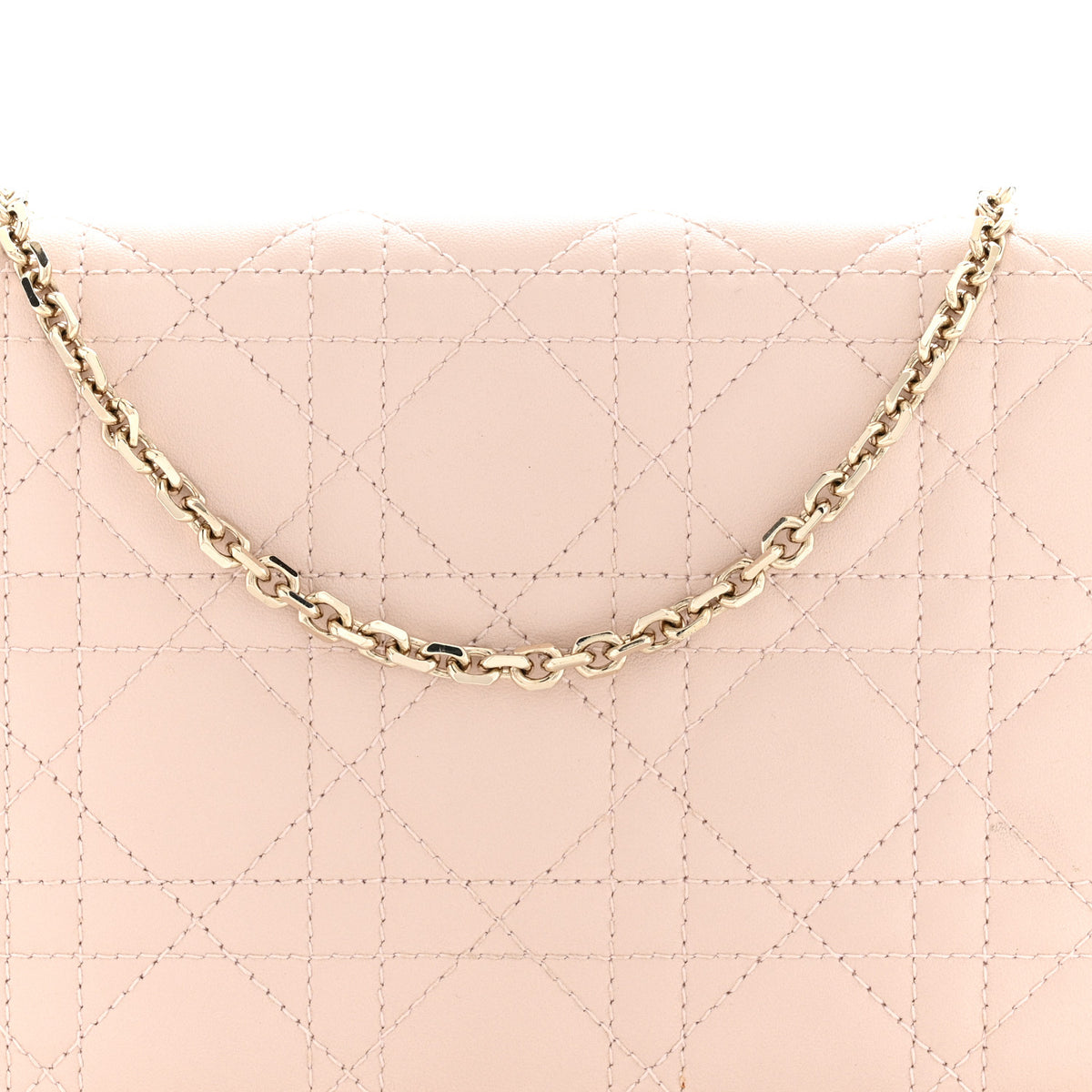 Lambskin Cannage Lady Dior Pouch Pink