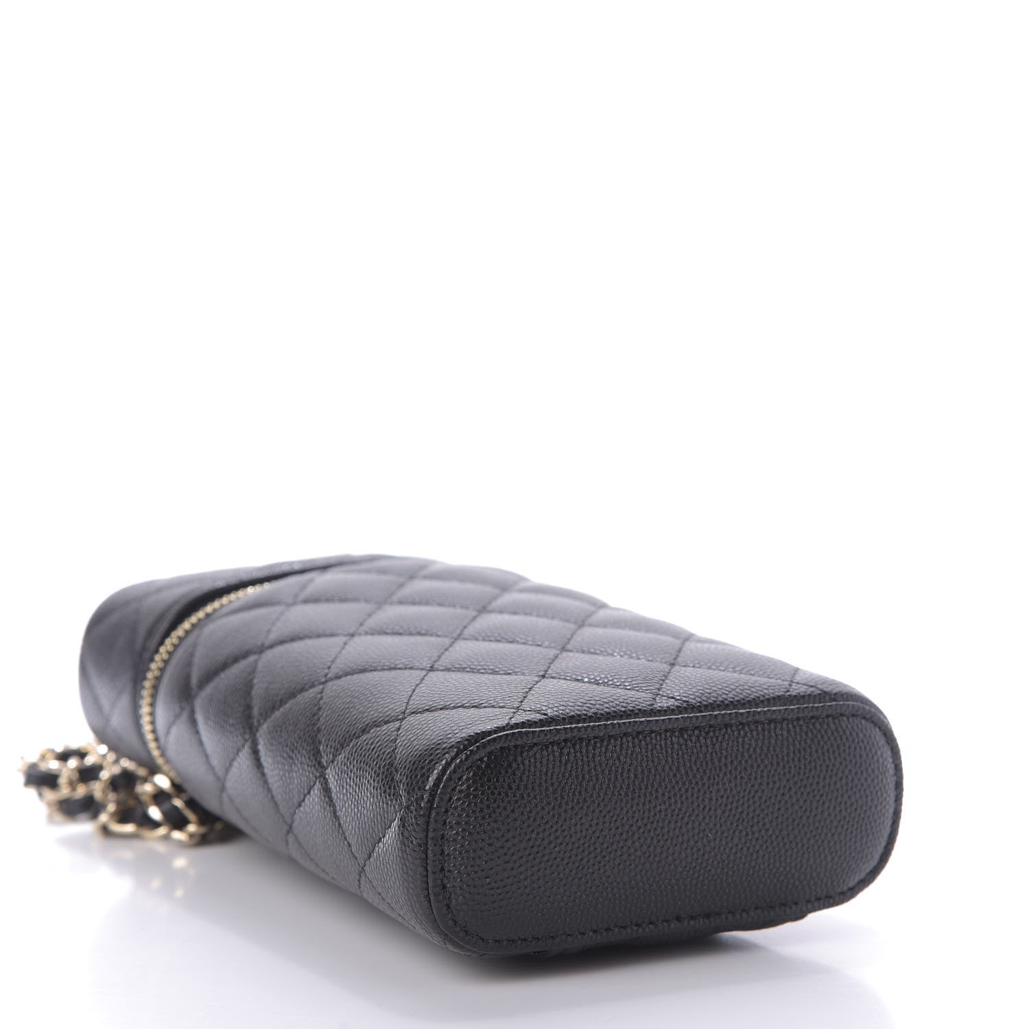 Chanel Caviar Quilted Phone Holder With Chain Black 4 of 10