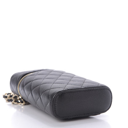 Chanel Caviar Quilted Phone Holder With Chain Black 4 of 10