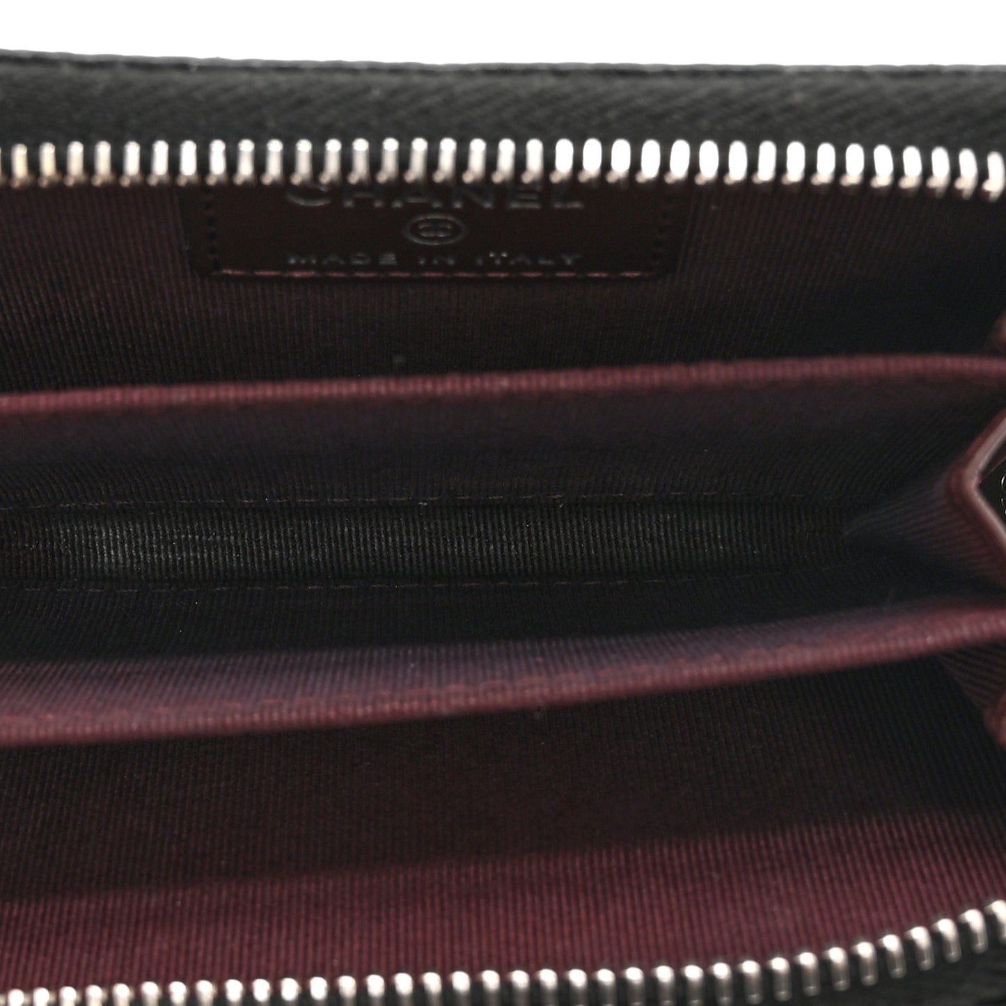Caviar Quilted Zip Coin Purse Black