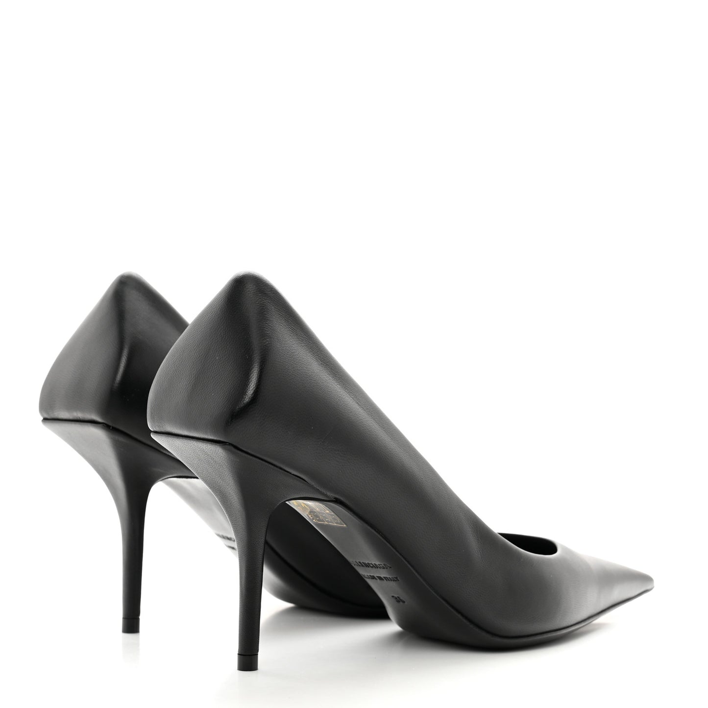 Nappa Square Knife 80mm Pumps 36 Black