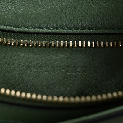 Gucci Roxy Calfskin Blondie Chain Shoulder Flap Bag Salamander Green 7 of 12