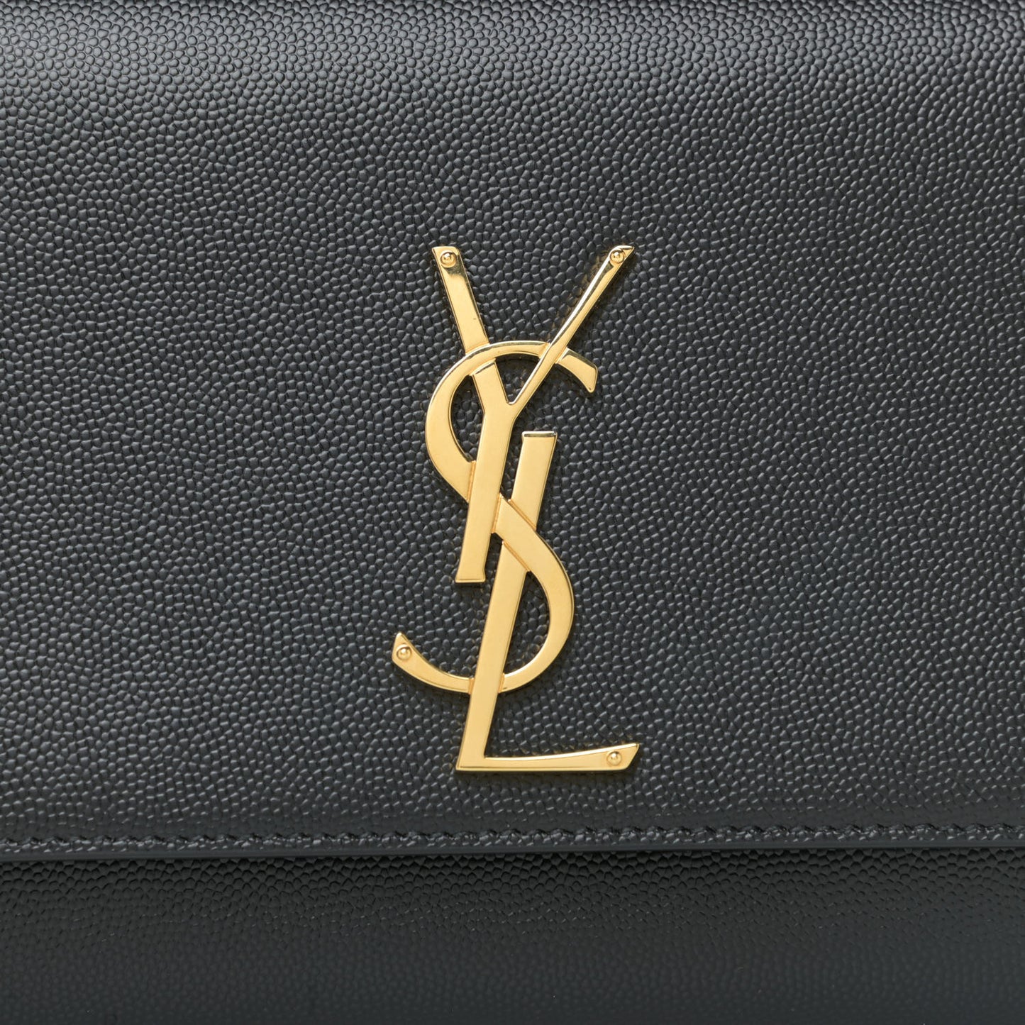 Grain De Poudre Medium Classic Monogram Kate Satchel Black