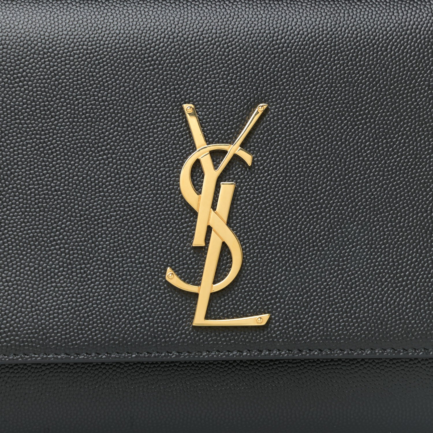 Saint Laurent Grain De Poudre Medium Classic Monogram Kate Satchel Black 10 of 12