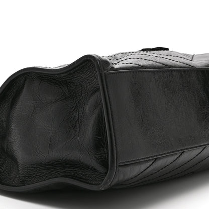 Saint Laurent Crinkled Calfskin Matelasse Monogram Large Niki Shopper Tote Black 9 of 11